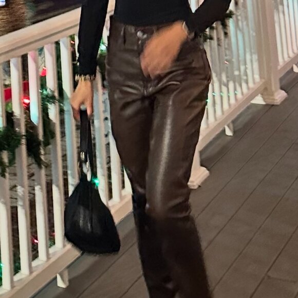 Gap Leather Straight Leg Pants - Picture 5 of 5